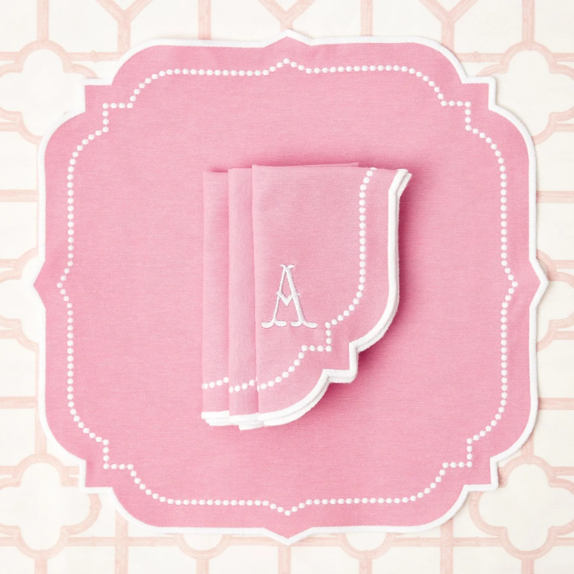 Amelie Pink Napkins (Set Of 4)