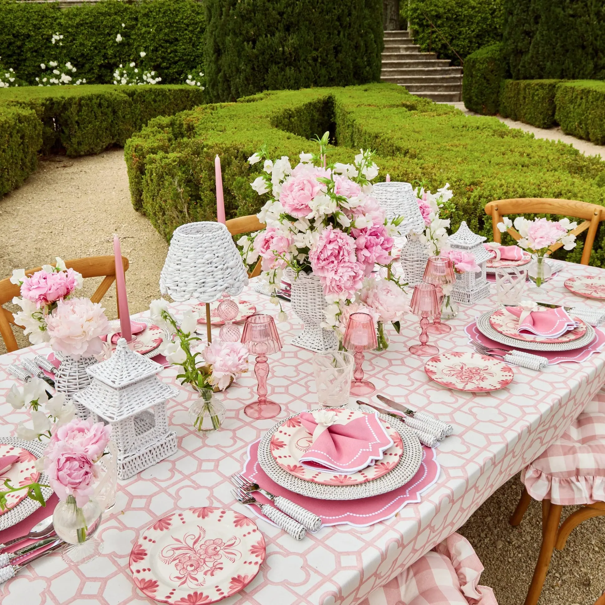 Amelie Pink Placemats & Napkins (Set Of 4)