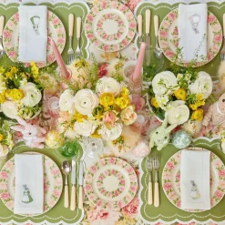 Assorted White Linen Rabbit Napkins (Set Of 4)