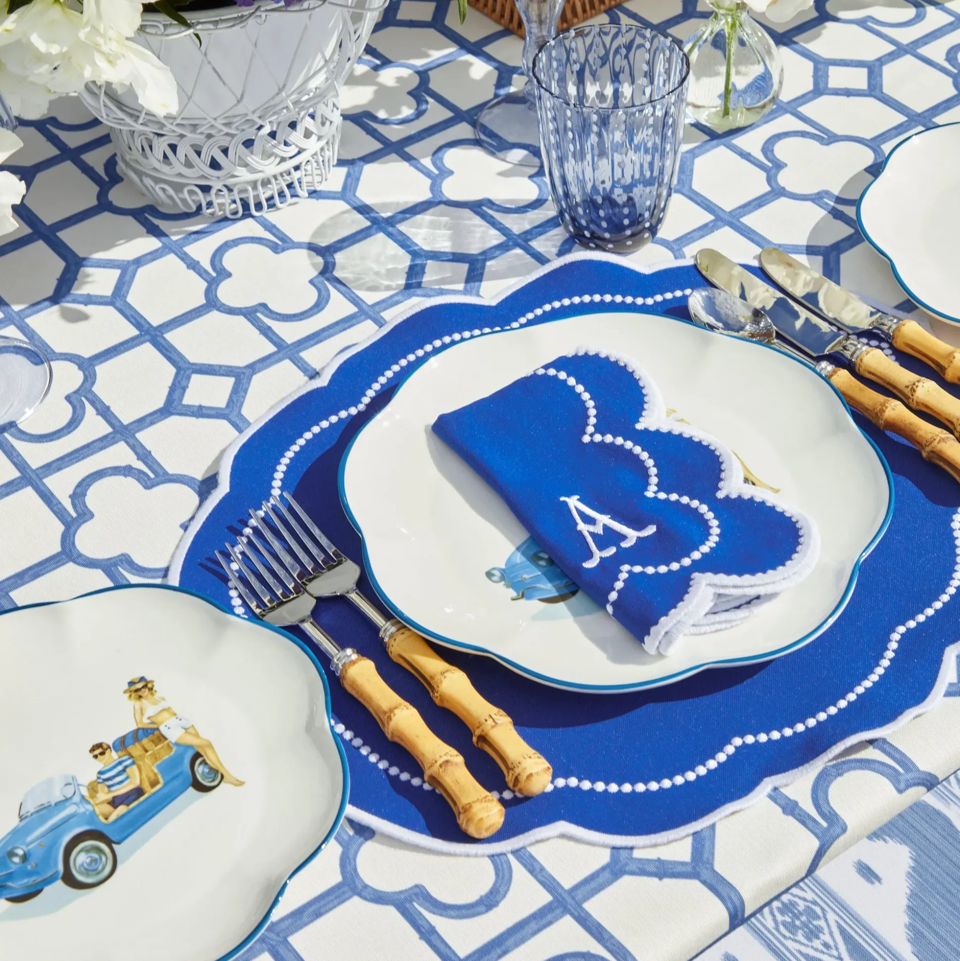 Blue Bamboo & Gabrielle Linen Set