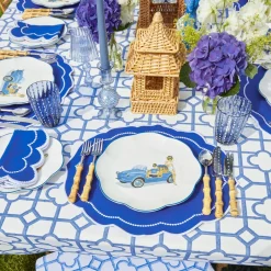Blue Bamboo Seat Pad Cushion