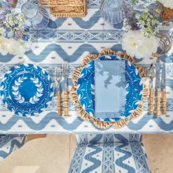 Blue Fringe Napkins (Set Of 4)