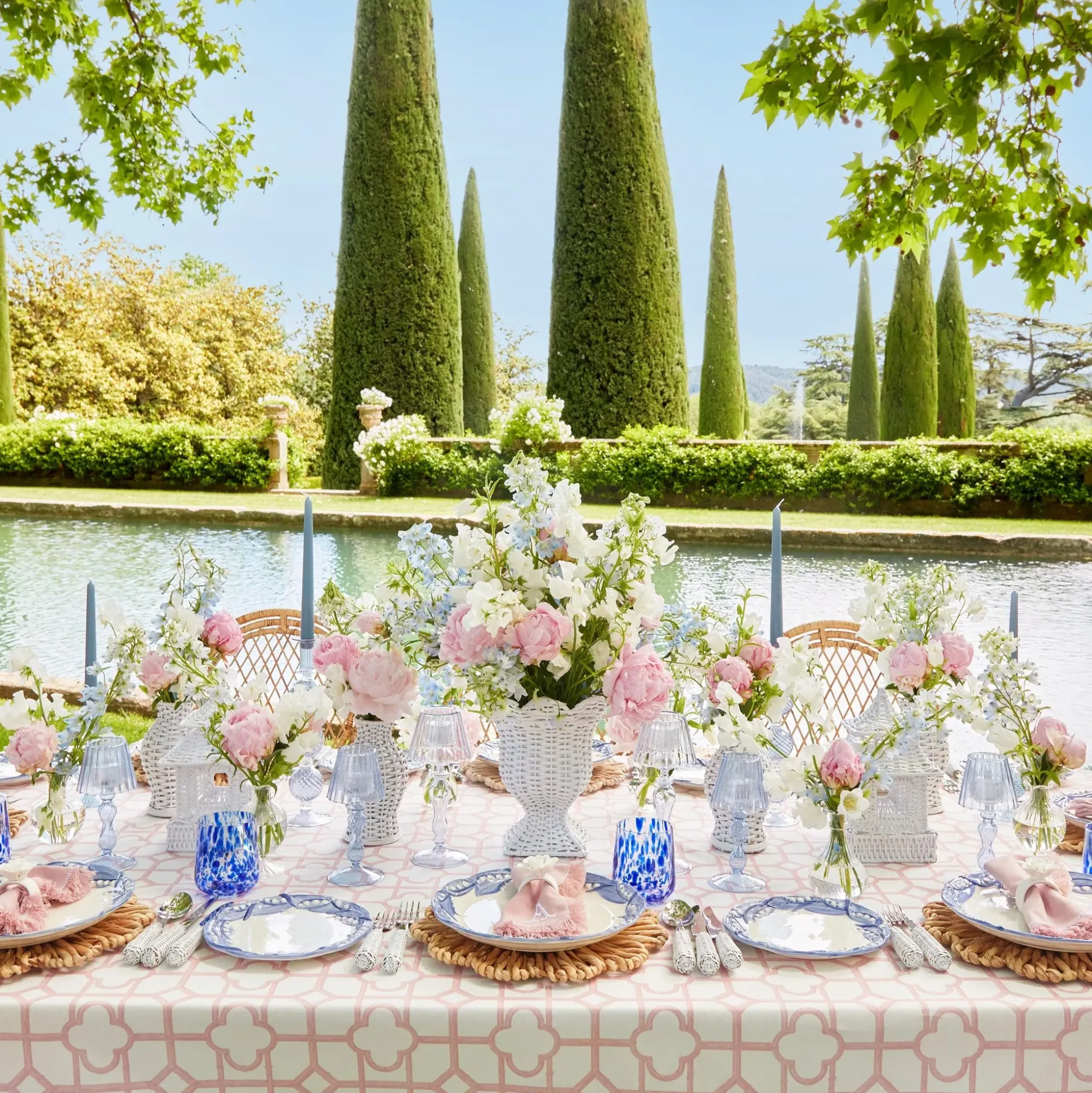 Blue Lily Of The Valley Dinner & Starter Plates (Set Of 8)