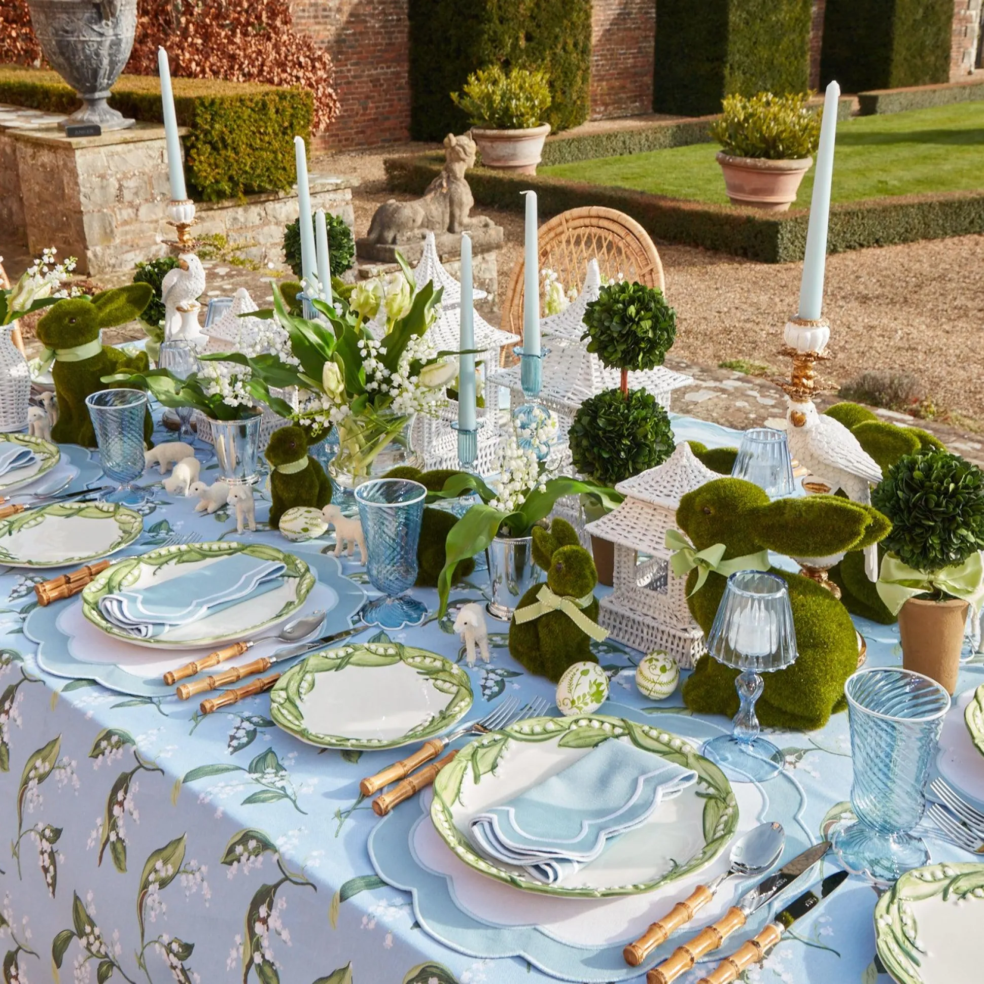 Blue Lily Of The Valley Tablecloth