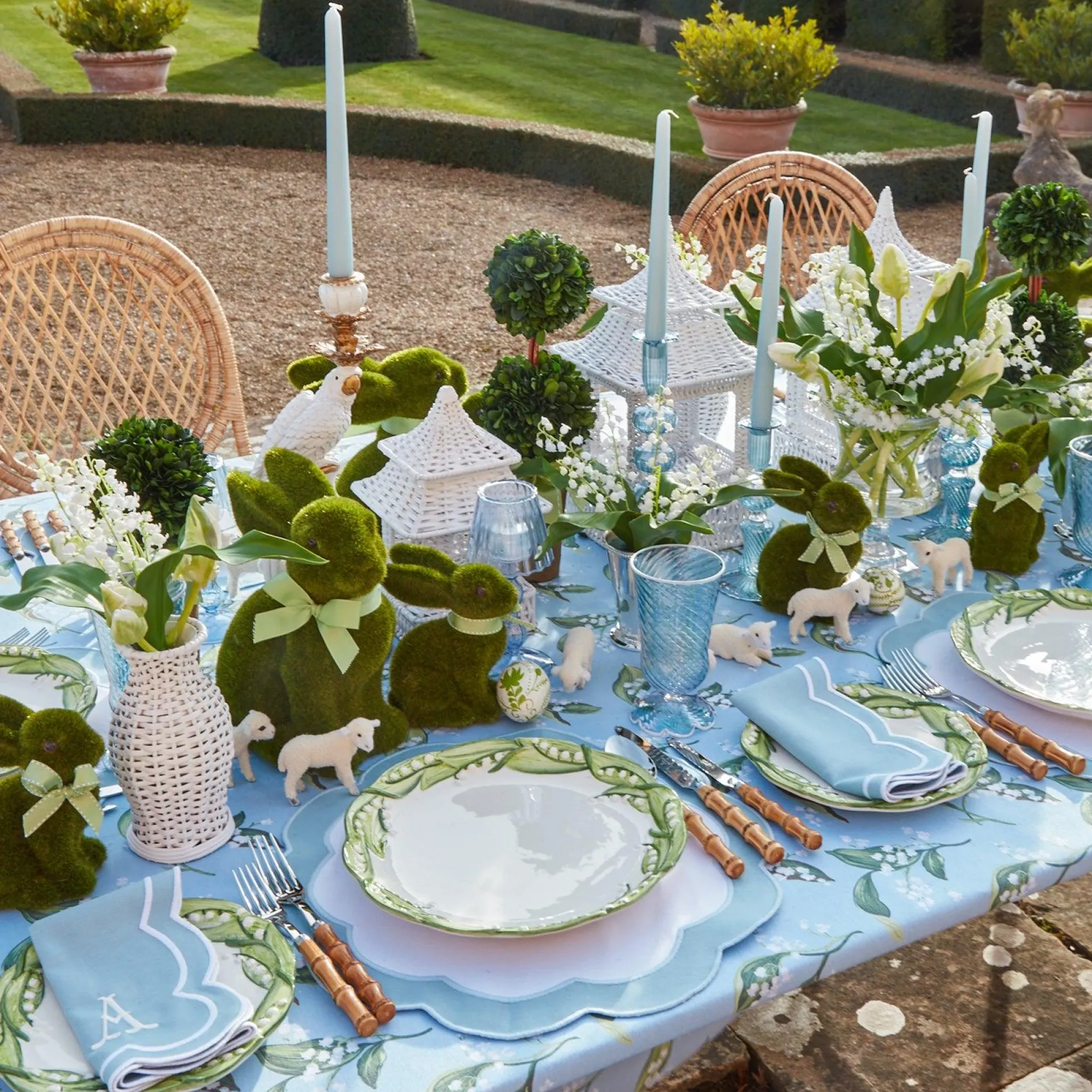 Blue Lily Of The Valley Tablecloth