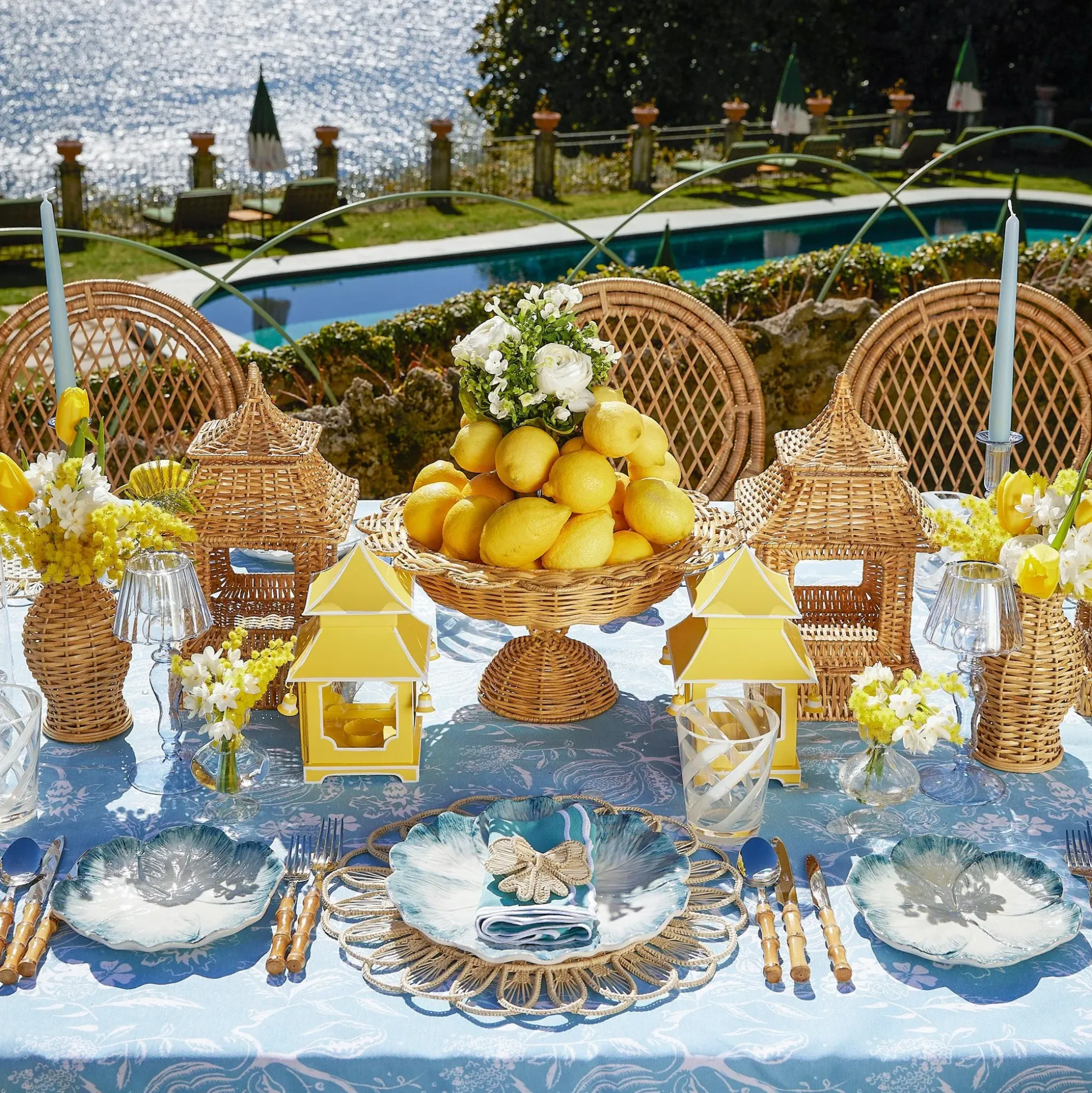 Blue Matilde Starter Plates (Set Of 4)