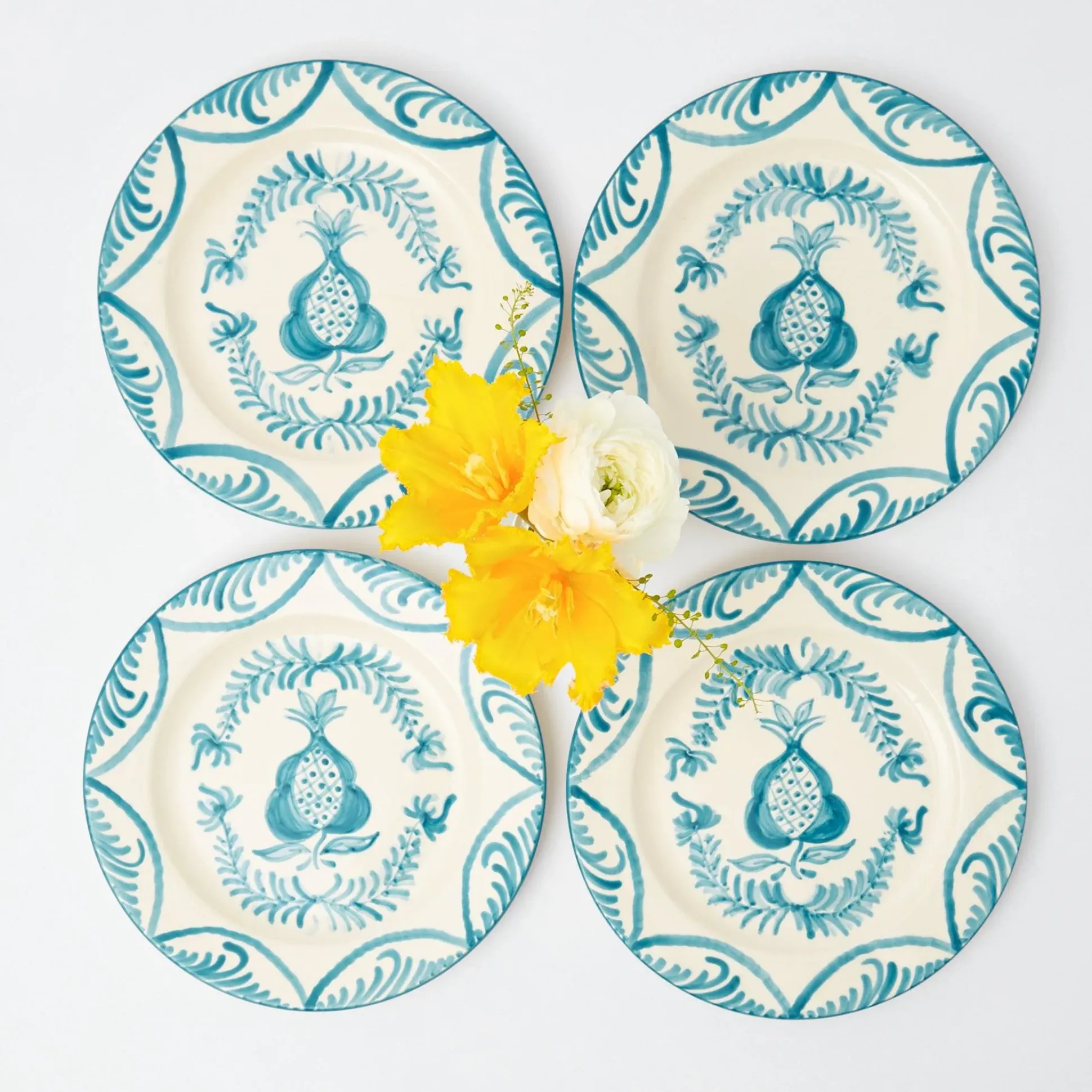 Blue Melograno Starter Plates (Set Of 4)