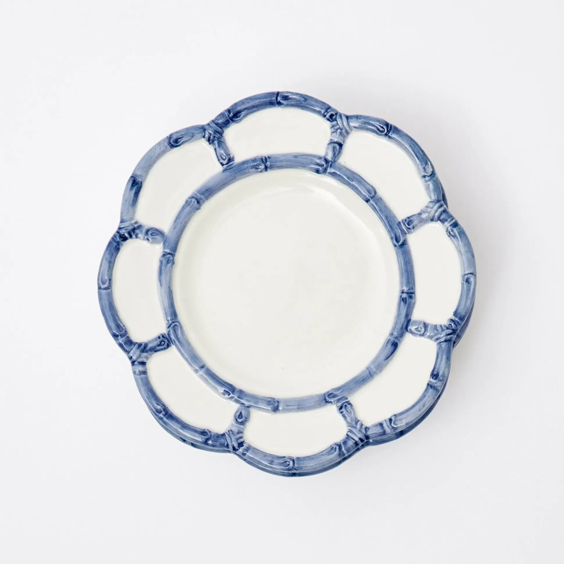 Blue Petal Bamboo Starter Plate