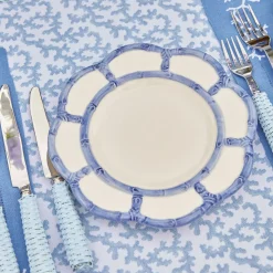 Blue Petal Bamboo Starter Plate