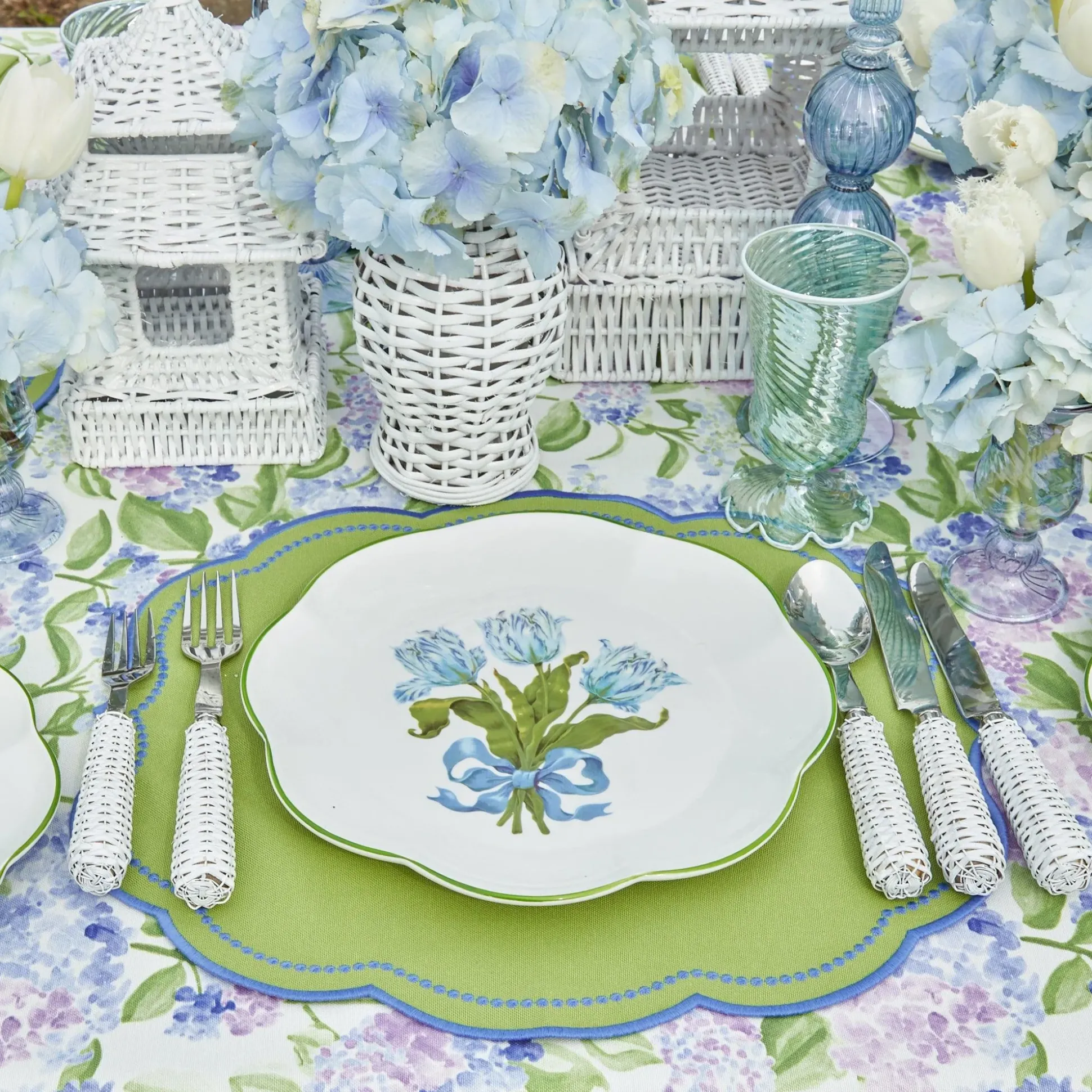 Blue Tulip Dinner Plate
