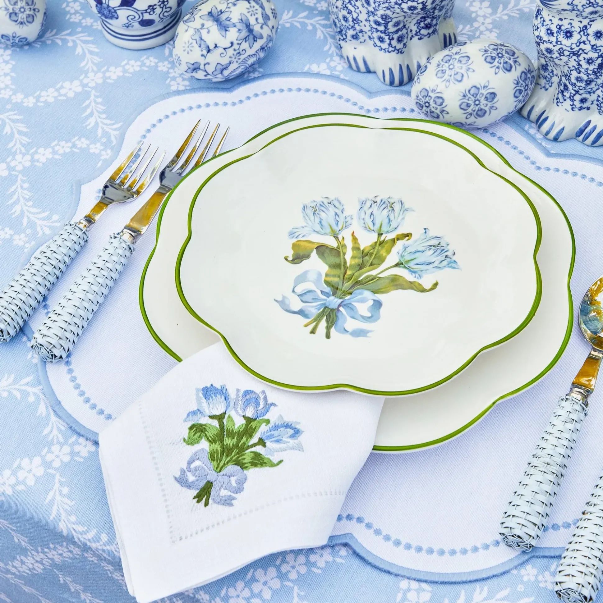 Blue Tulip Dinner Plate