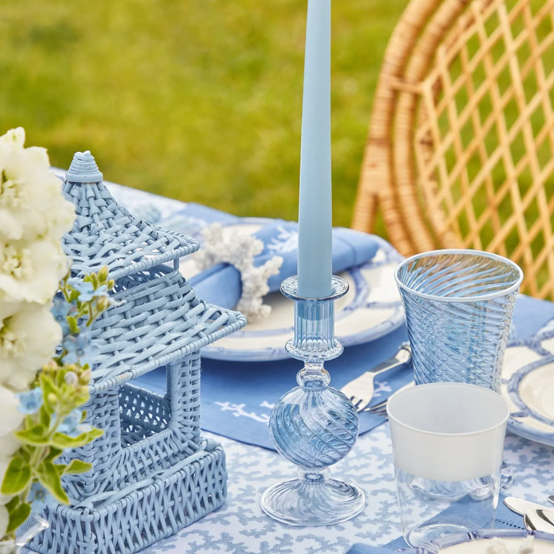 Camille Azure Candle Set (Blue)