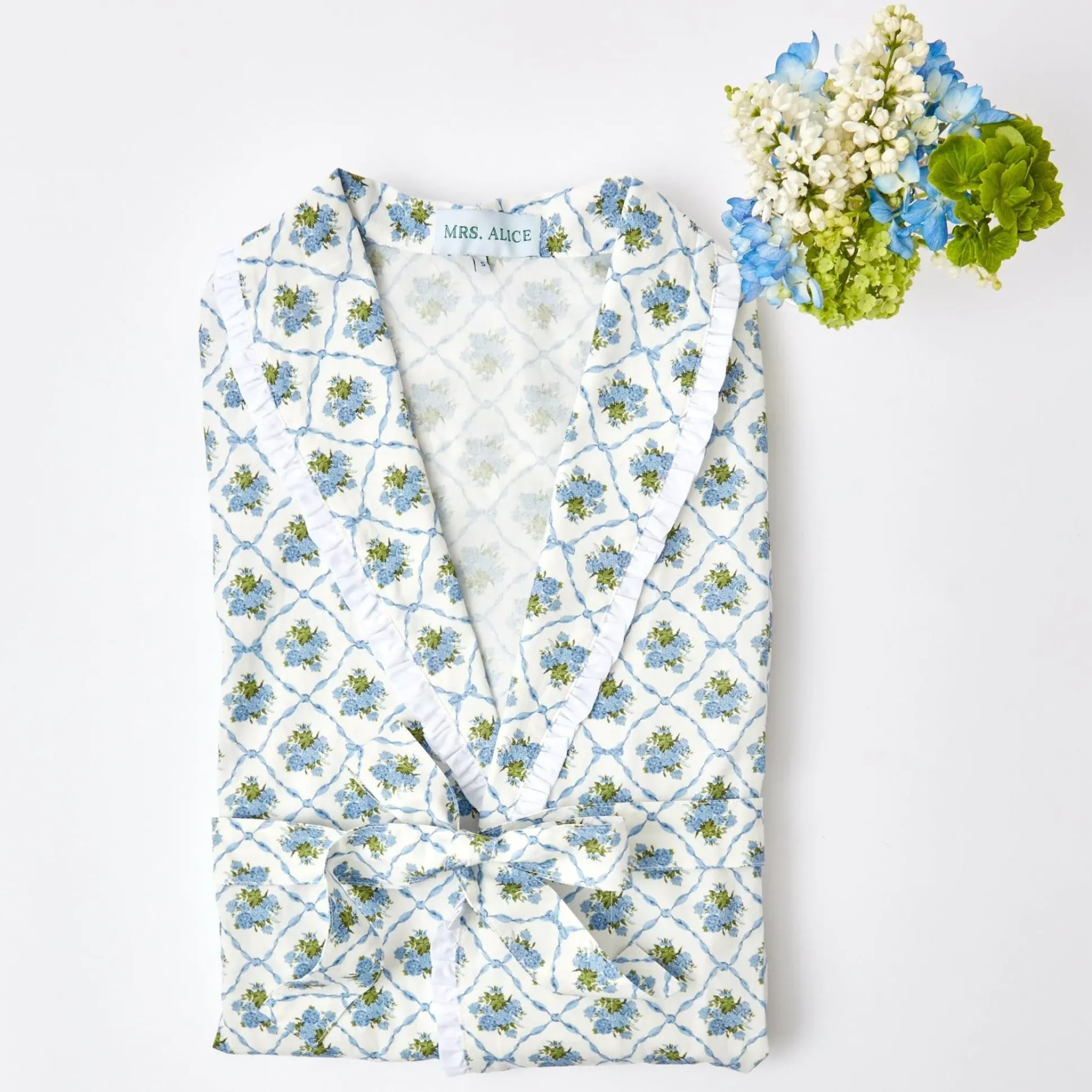 Children's Blue Bouquet Dressing Gown