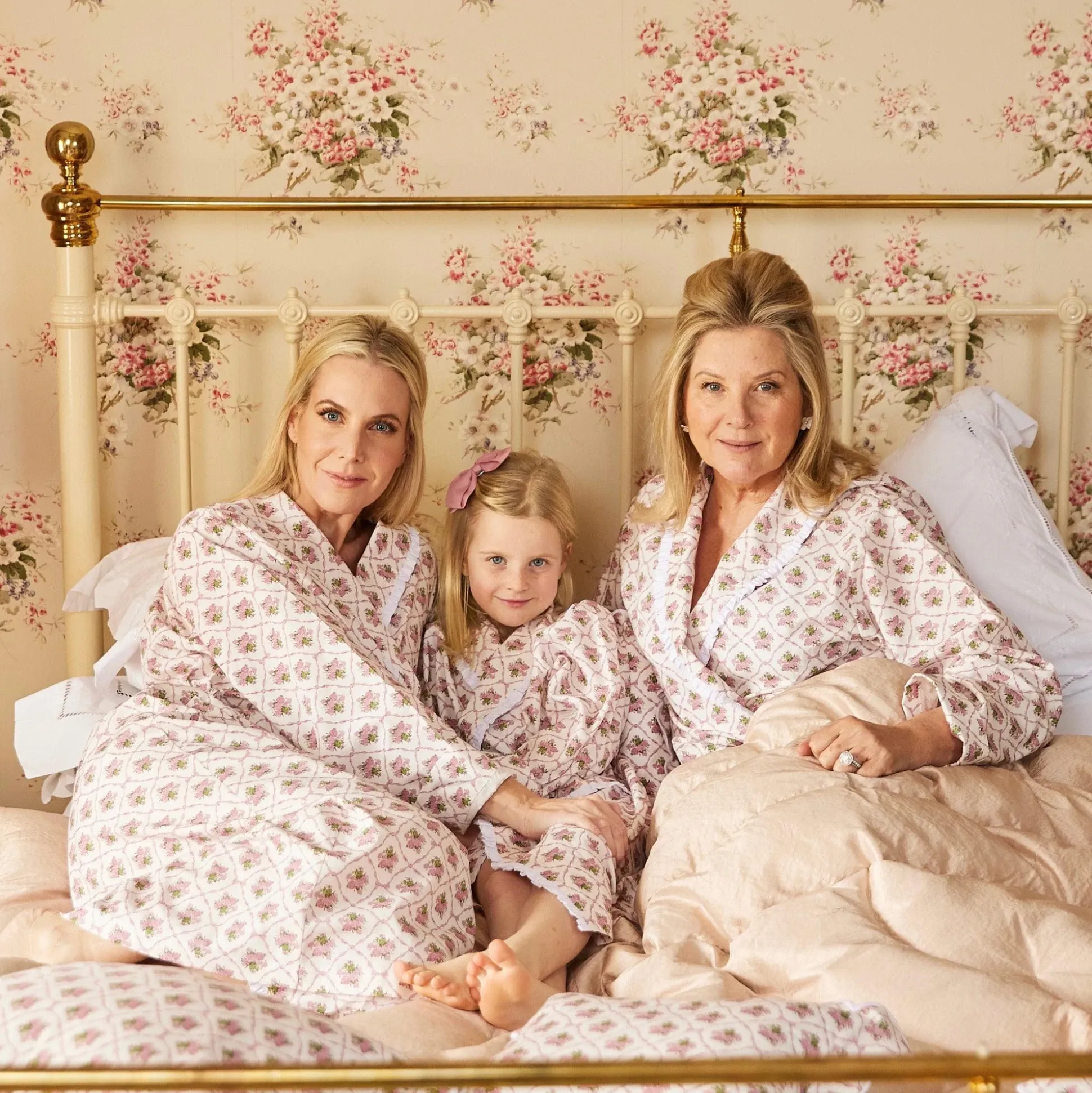 Children's Pink Bouquet Dressing Gown
