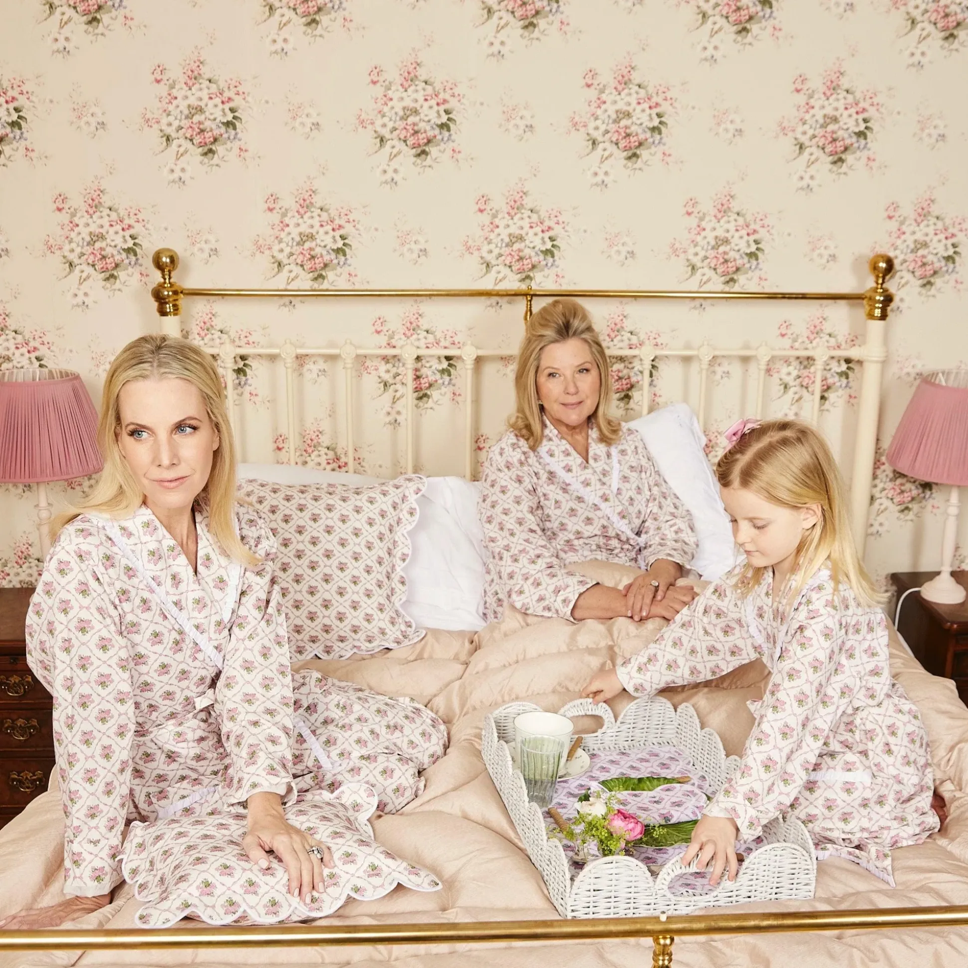 Children's Pink Bouquet Dressing Gown