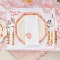 Coral Linen Napkins (Set Of 4)