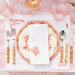 Coral Linen Placemats & Napkins (Set Of 4)