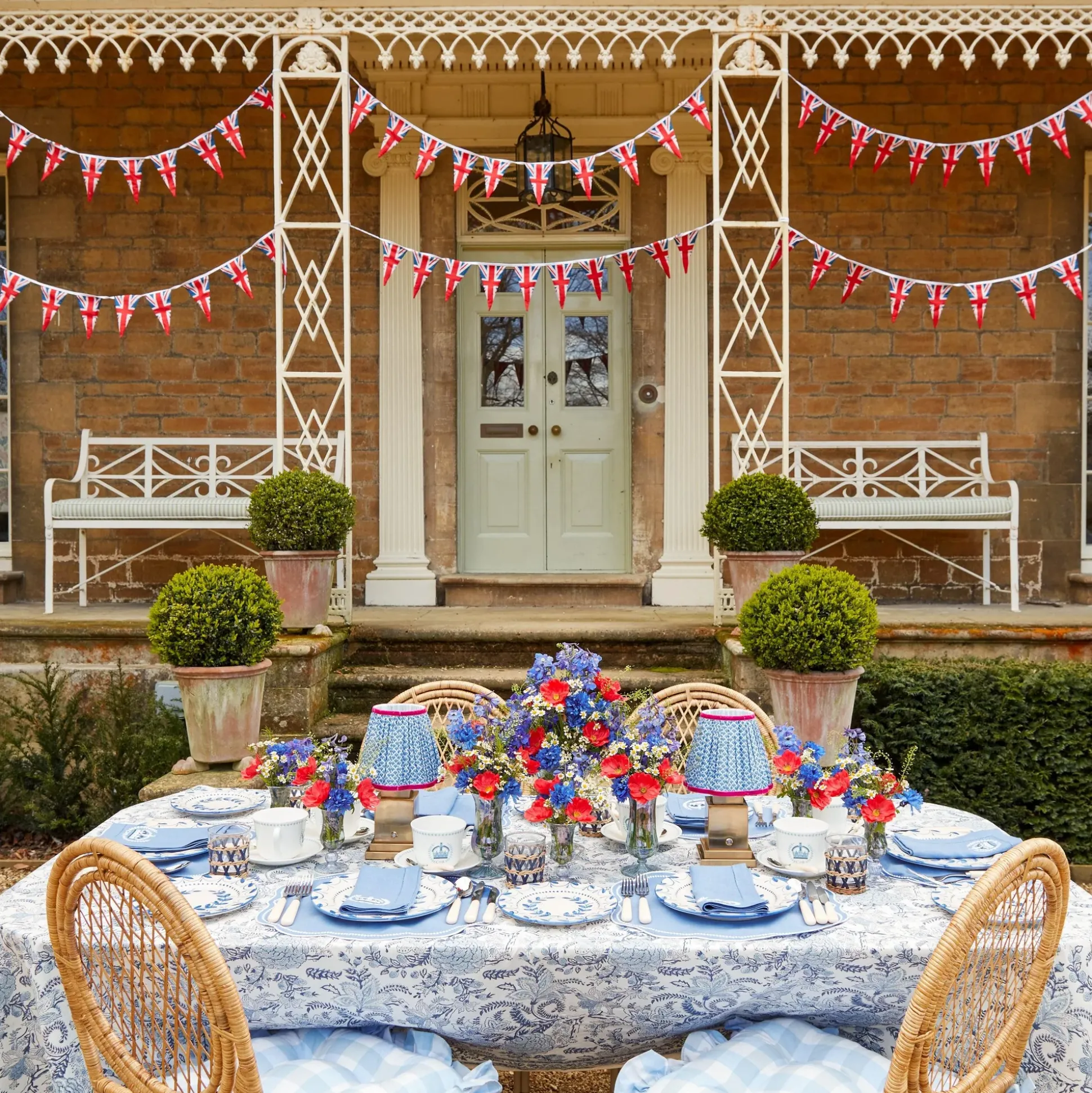 Coronation Blue Linen Napkins (Set Of 4)