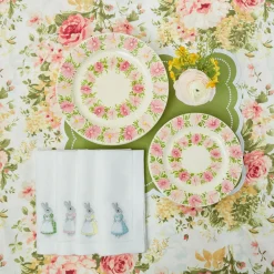 Dahlia Garland Dinner & Starter Plates (Set Of 8)