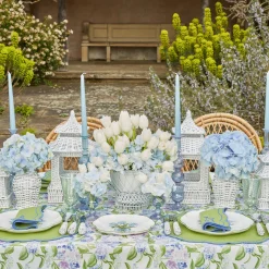 Delphine Blue Candle Holders (Pair)
