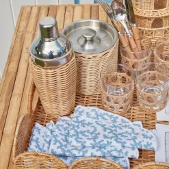 Edie Blue Coral Napkins (Set Of 4)