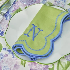 Eloise Green And Blue Napkins (Set Of 4)