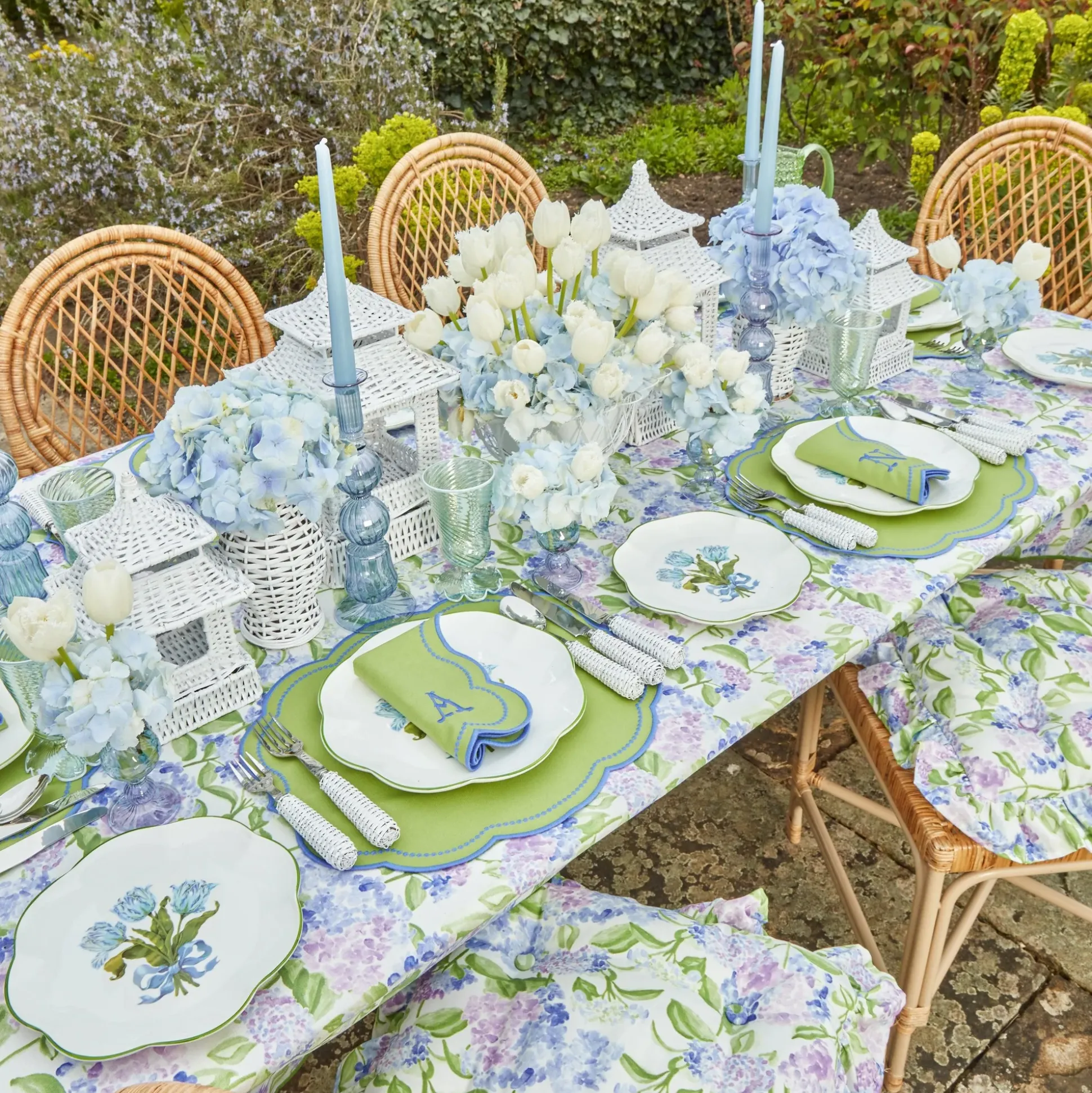 Eloise Green And Blue Placemats (Set Of 4)