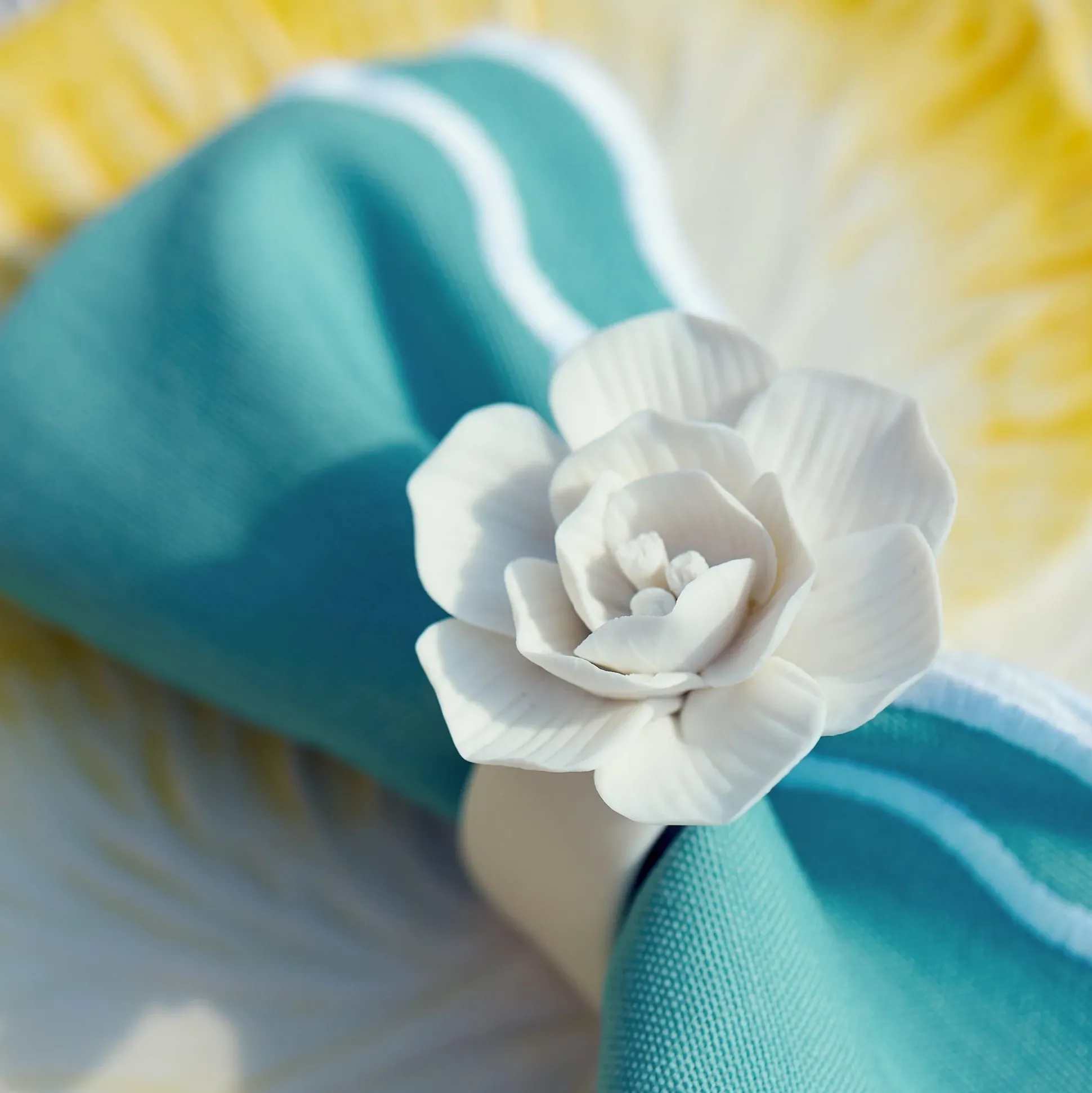 Fiore Porcelain Napkin Rings (Set Of 4)