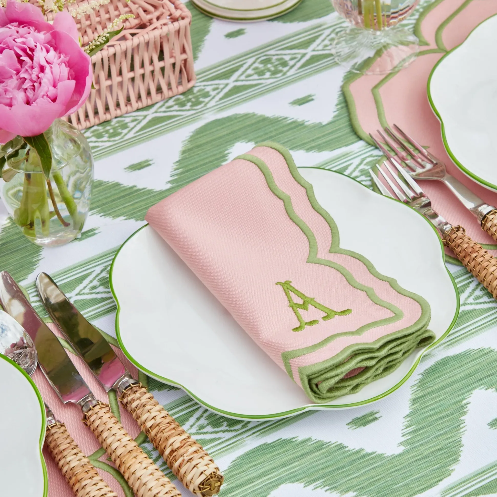 Fleur Pink Placemats & Napkins (Set Of 4)