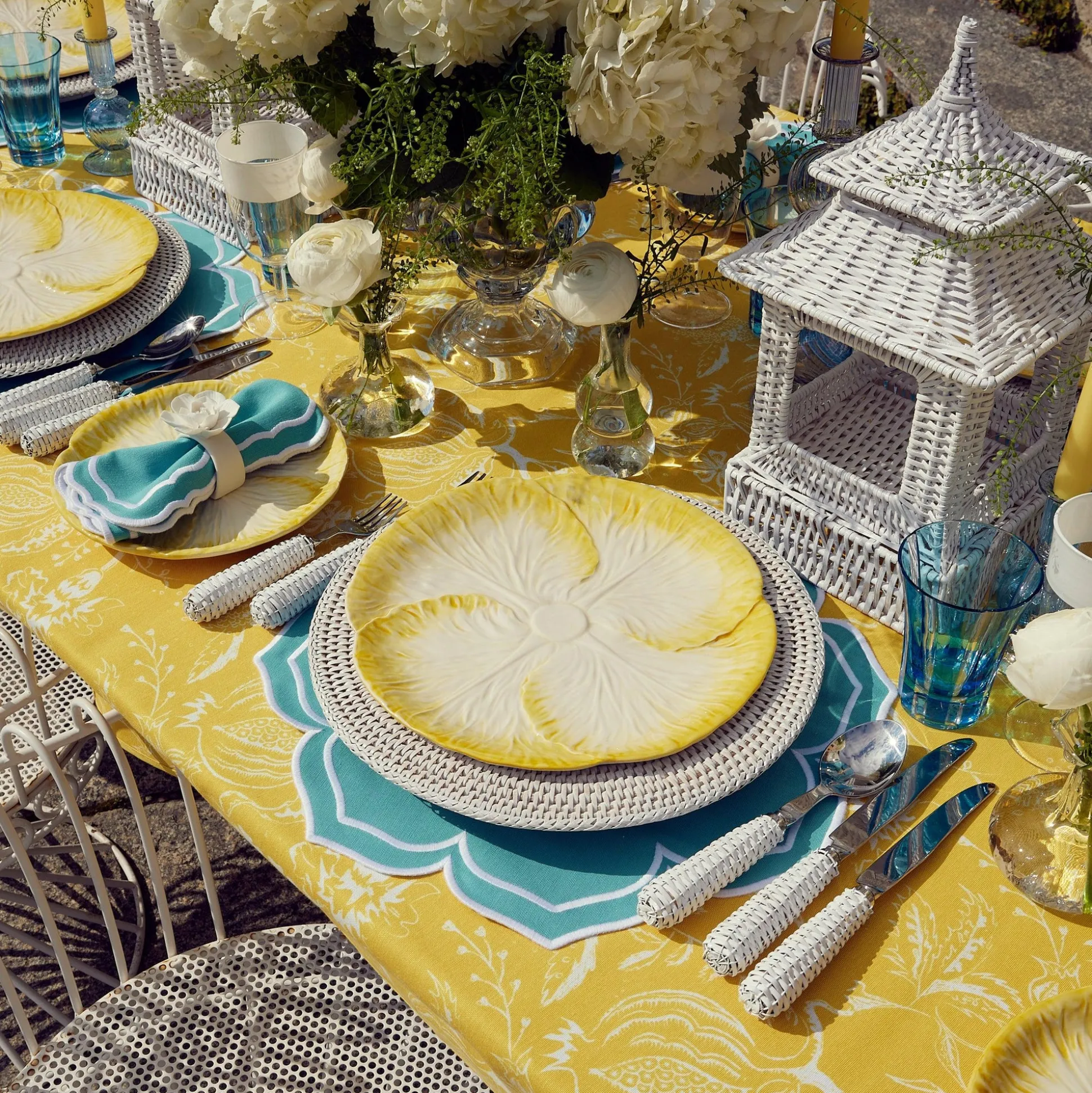Fleur Turquoise Placemats (Set Of 4)