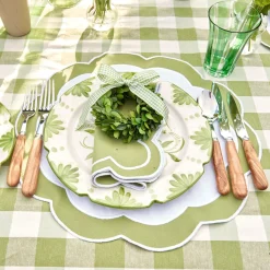 Green Applique Napkins (Set Of 4)
