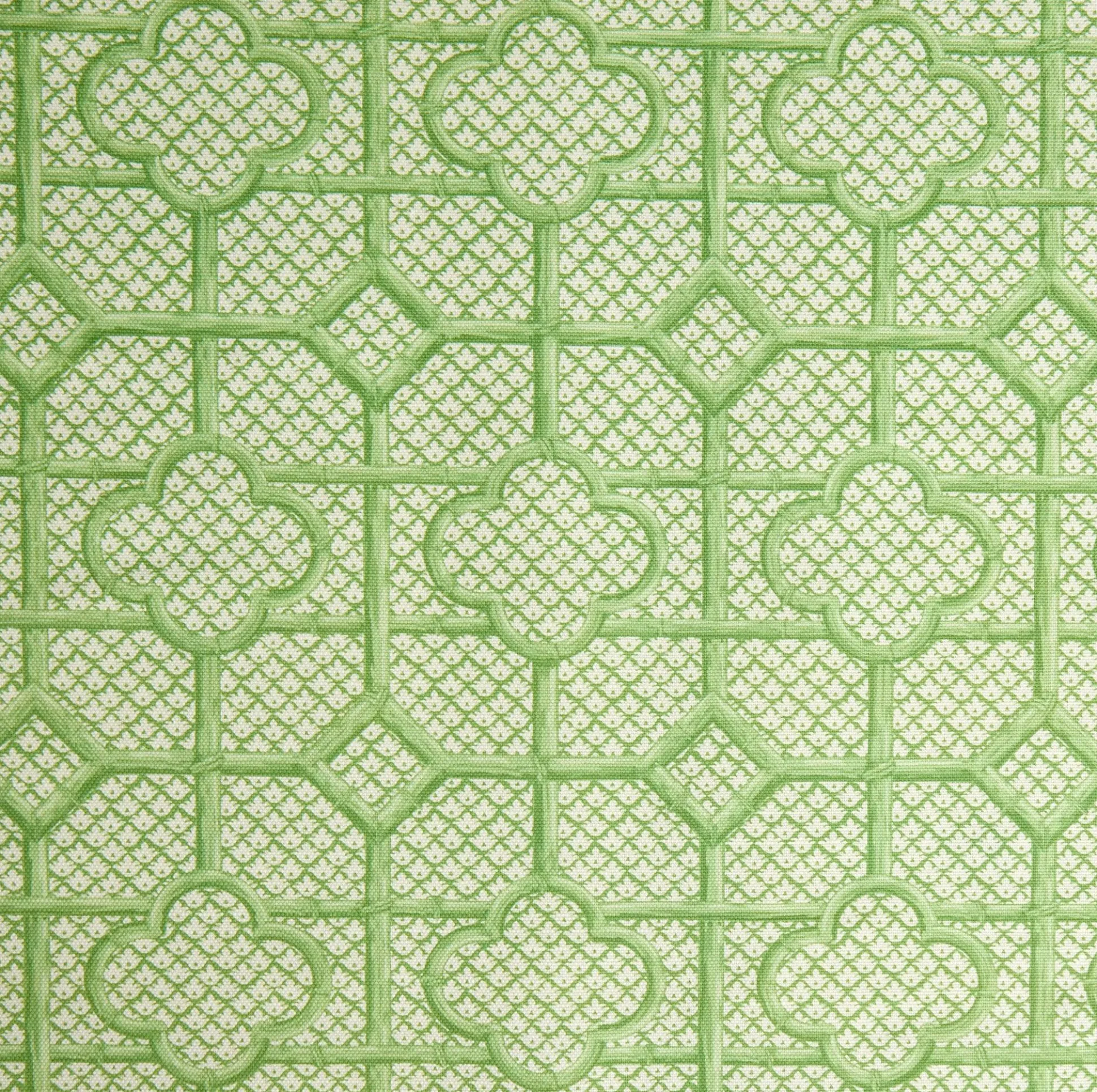 Green Bamboo Trellis Fabric