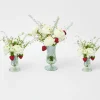 Green Fluted Vase Set