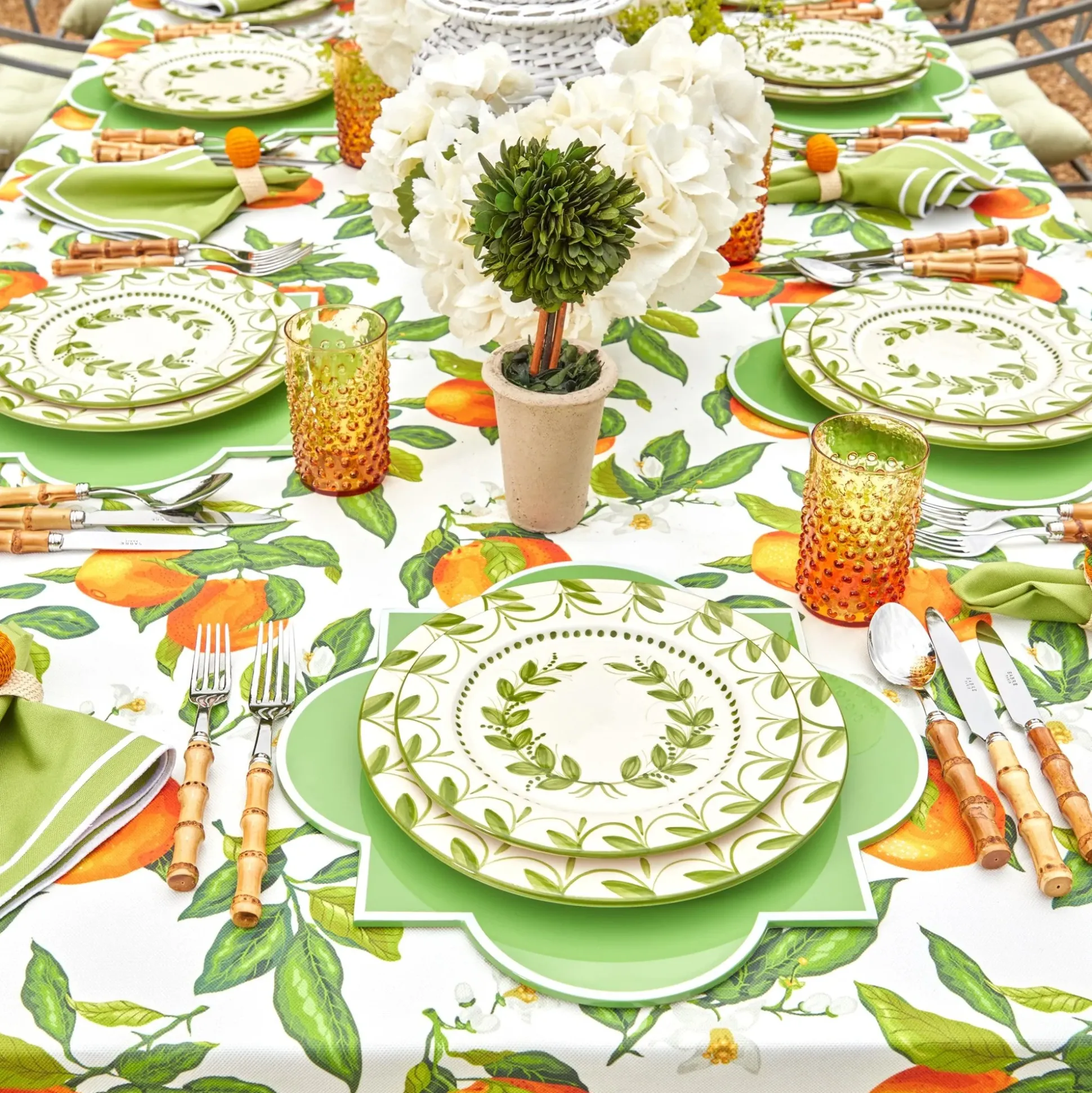 Green Garland Starter Plates (Set Of 4)