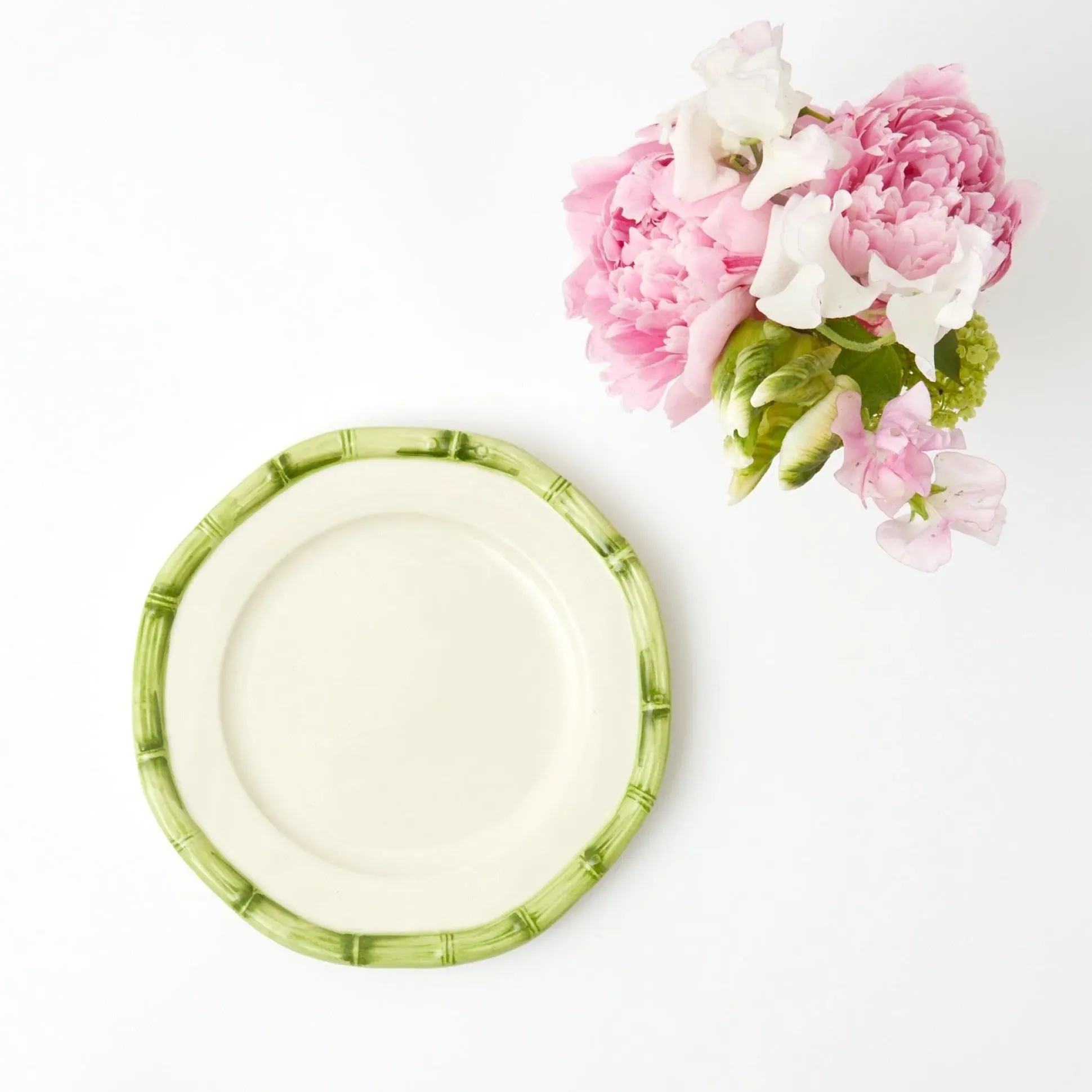 Green Geometric Bamboo Starter Plate