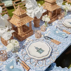 Green Scalloped Pagoda Starter Plate