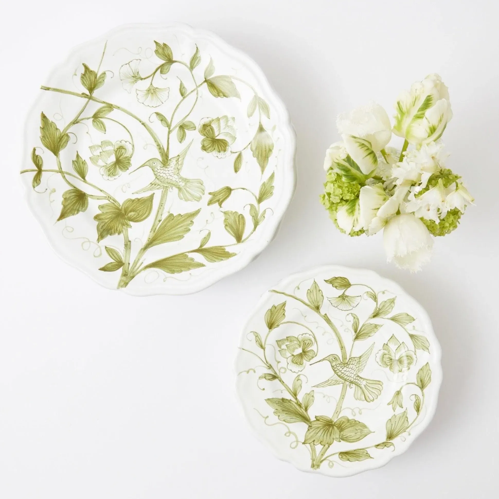 Hand Painted Hummingbird Starter Plate
