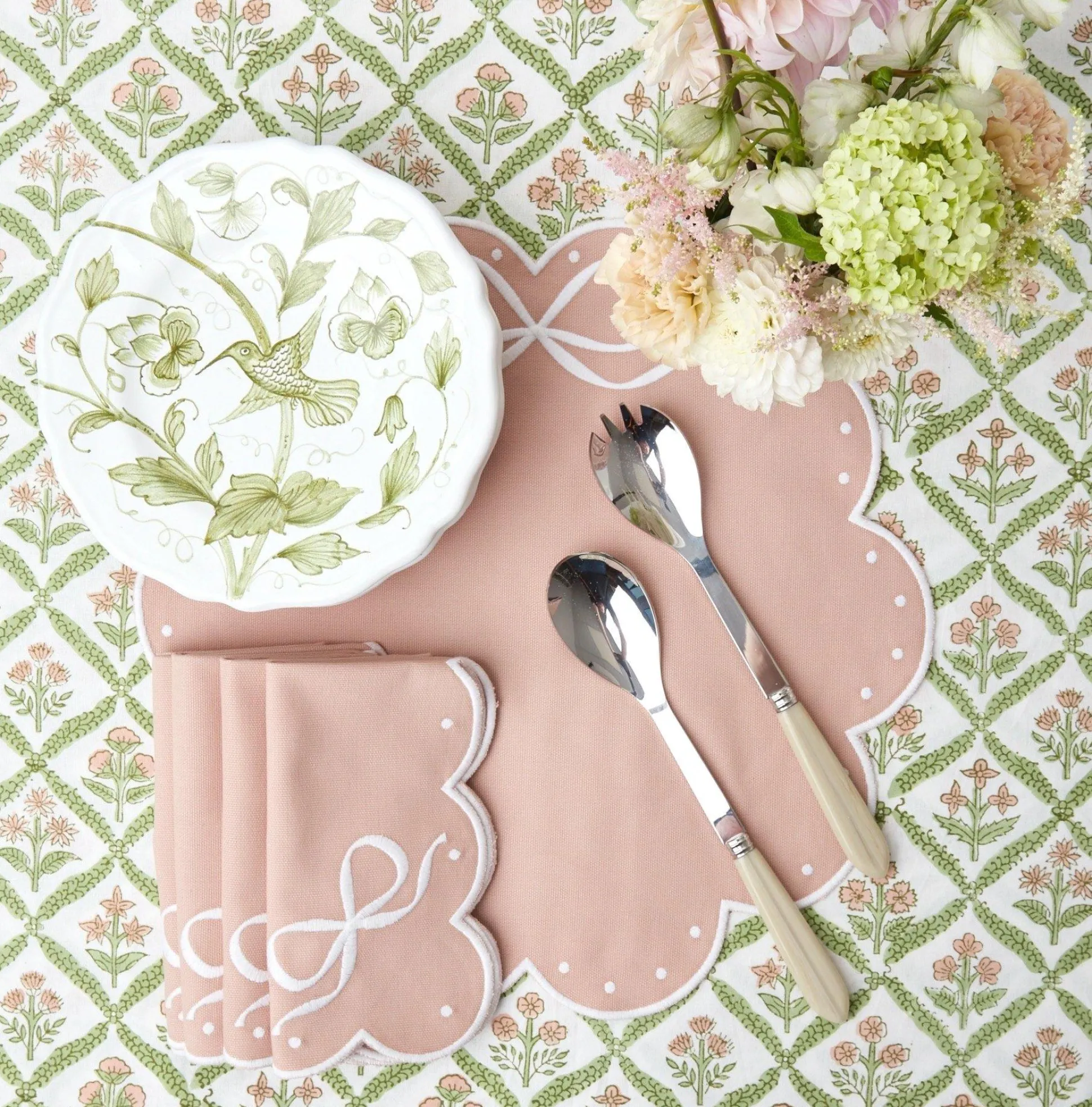 Hand Painted Hummingbird Starter Plate