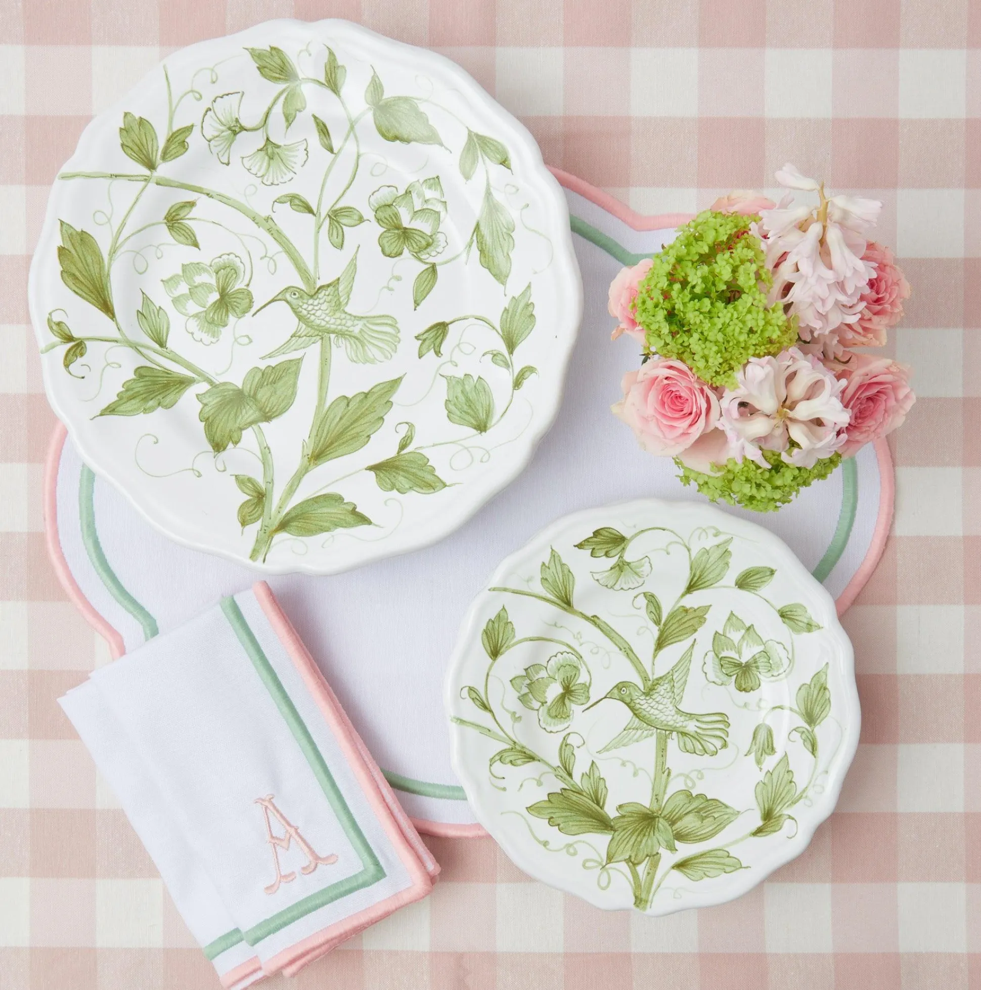 Hand Painted Hummingbird Starter Plate