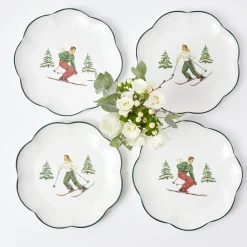 Heidi & Hans Skier Starter Plates (Set Of 4)