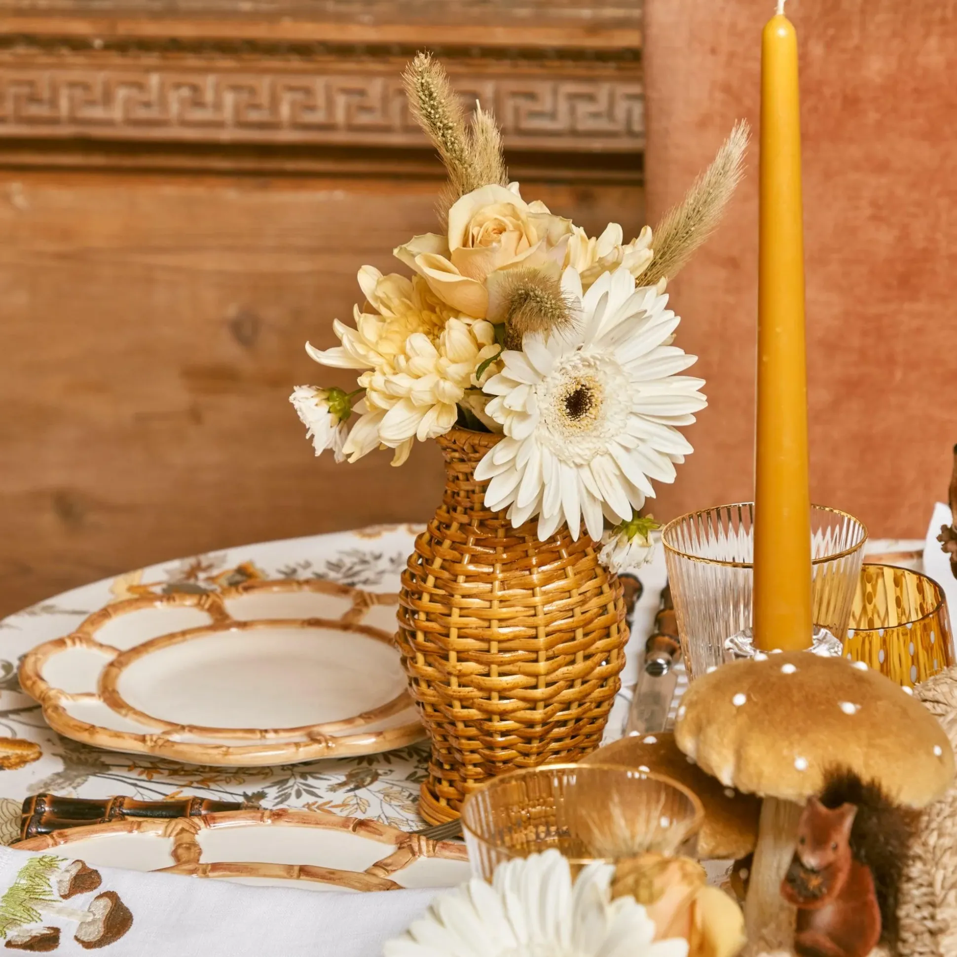 Honey Rattan Vase (Set Of 3)