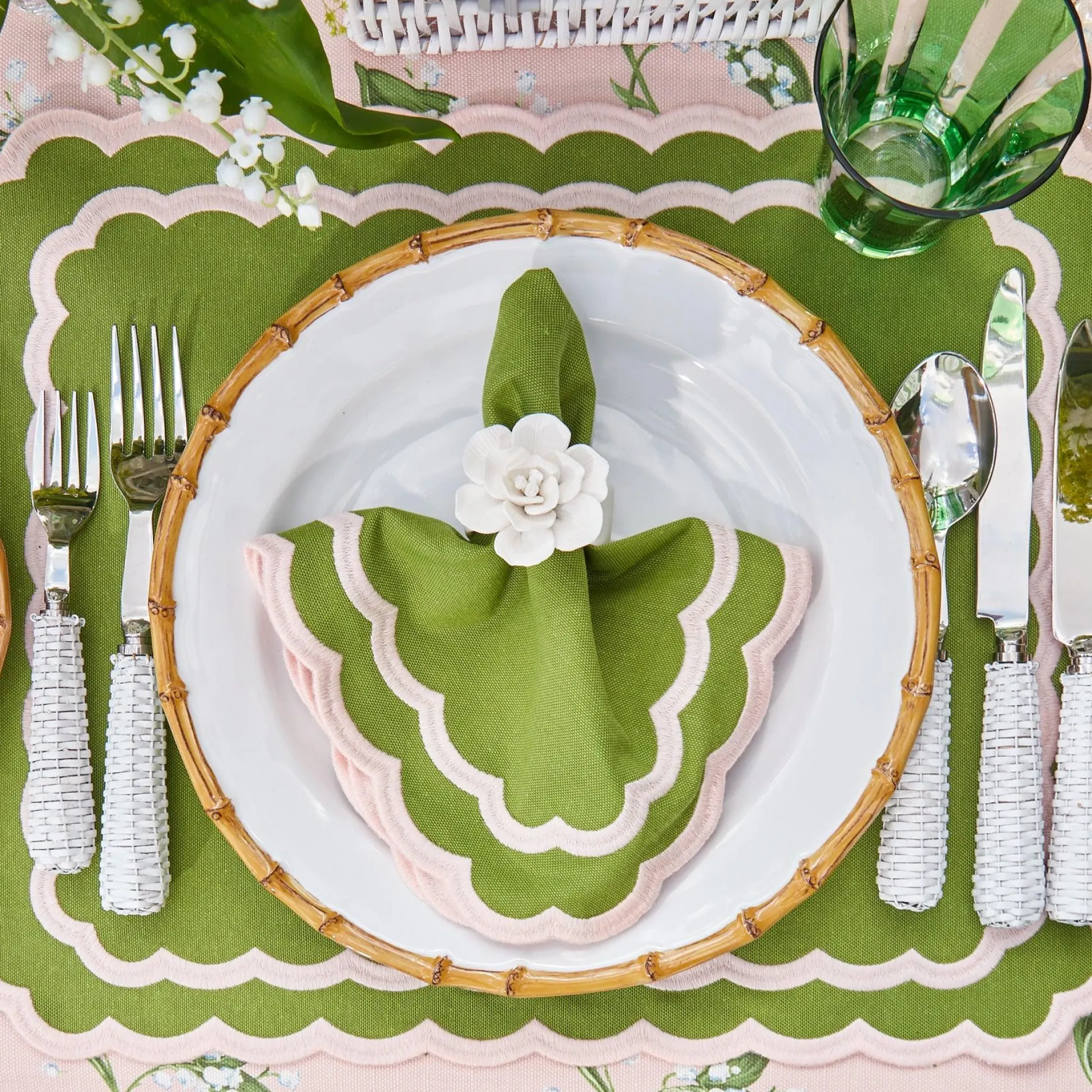 Isla Green & Pink Placemats (Set Of 4)