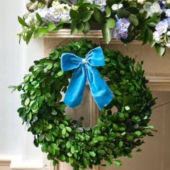 Large Blue Velvet Bow