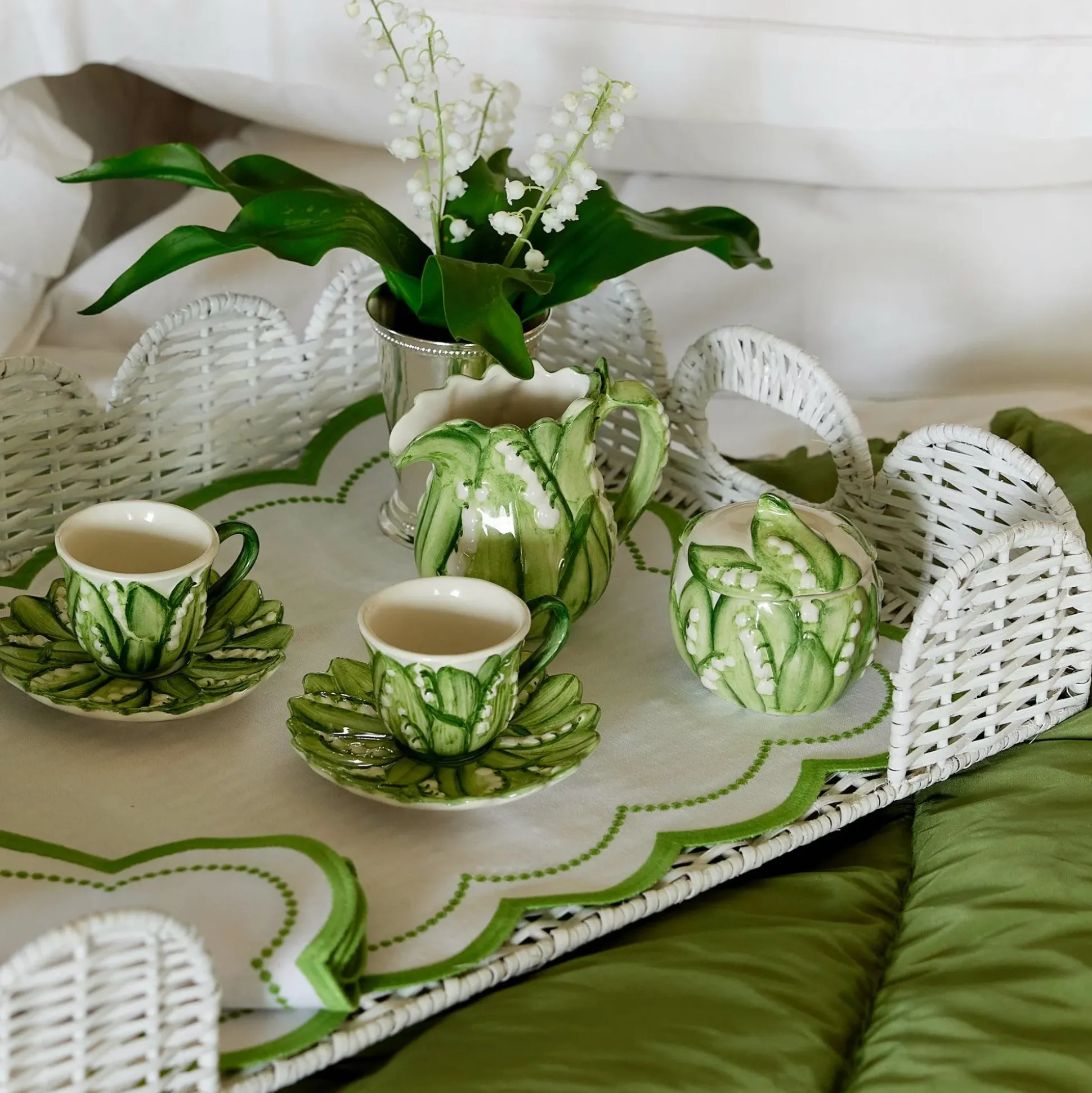 Lily Of The Valley Espresso Cup & Saucer