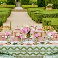Mini Pink Rattan Pagoda Lanterns (Pair)