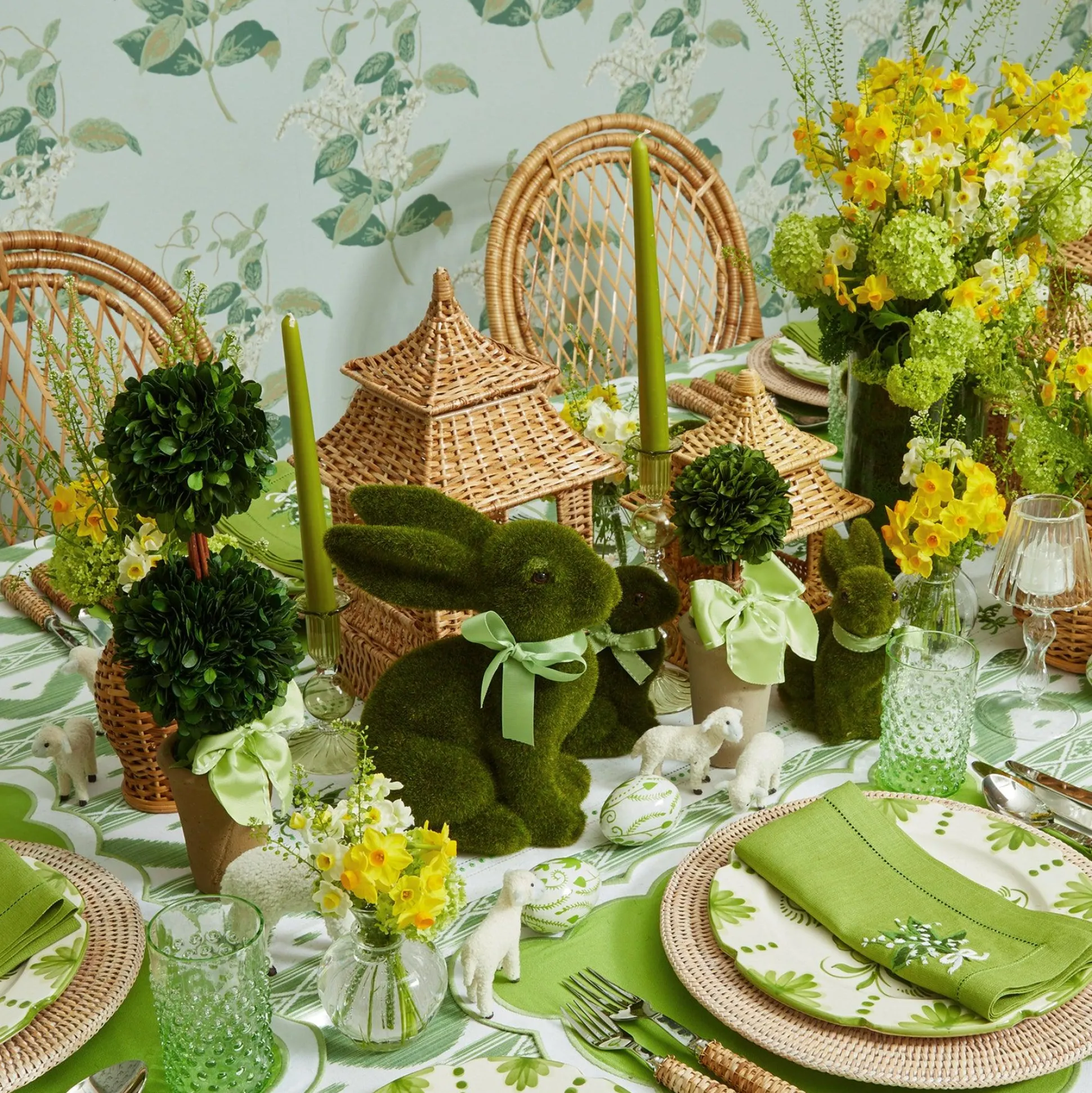 Natural Rattan Decoration Set