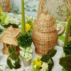 Natural Rattan Ginger Jar