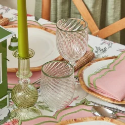 Olive Rim Swirl Water Glass (Set Of 4)
