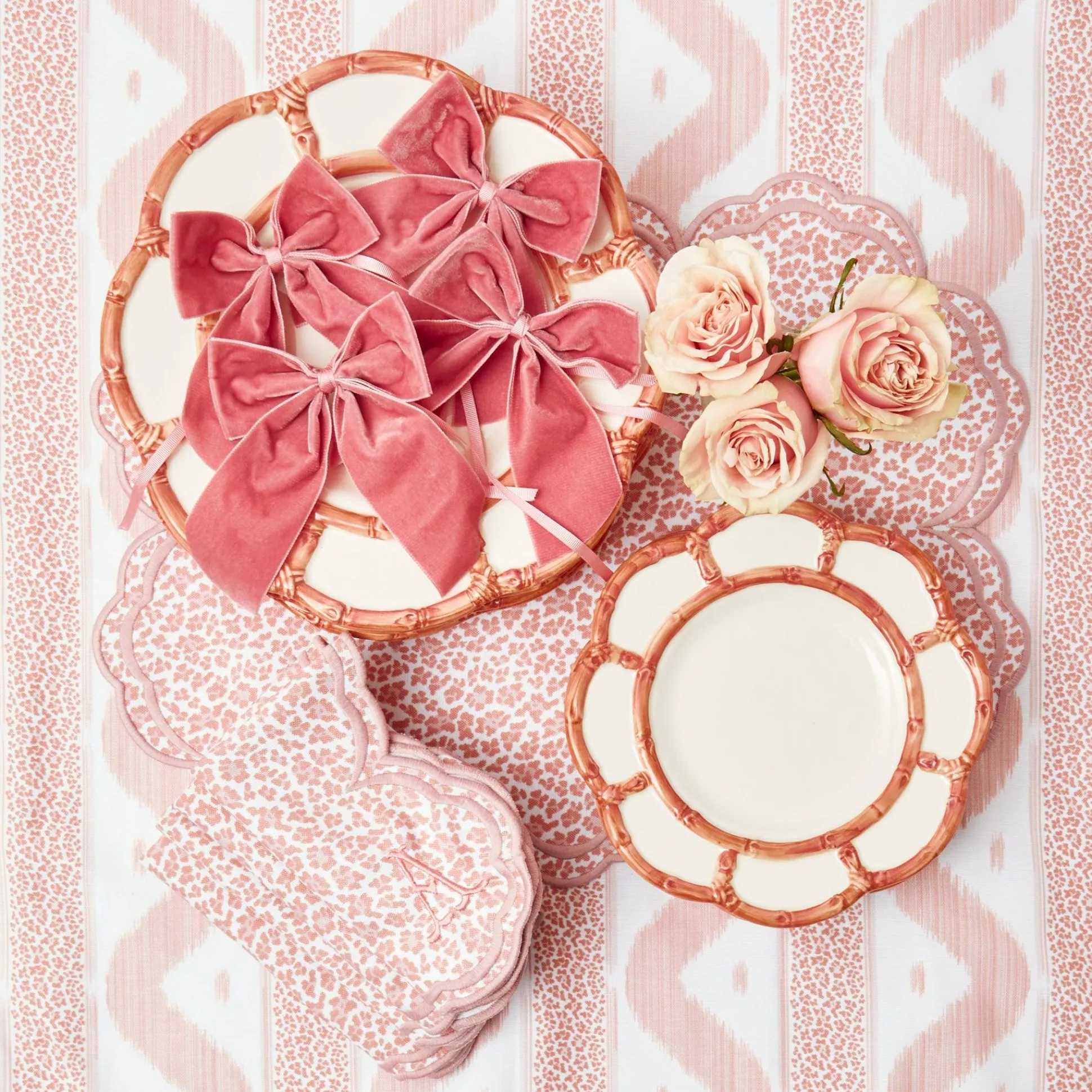 Personalised Dusty Pink Napkin Bow