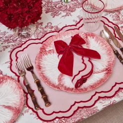 Personalised Red Velvet Napkin Bow